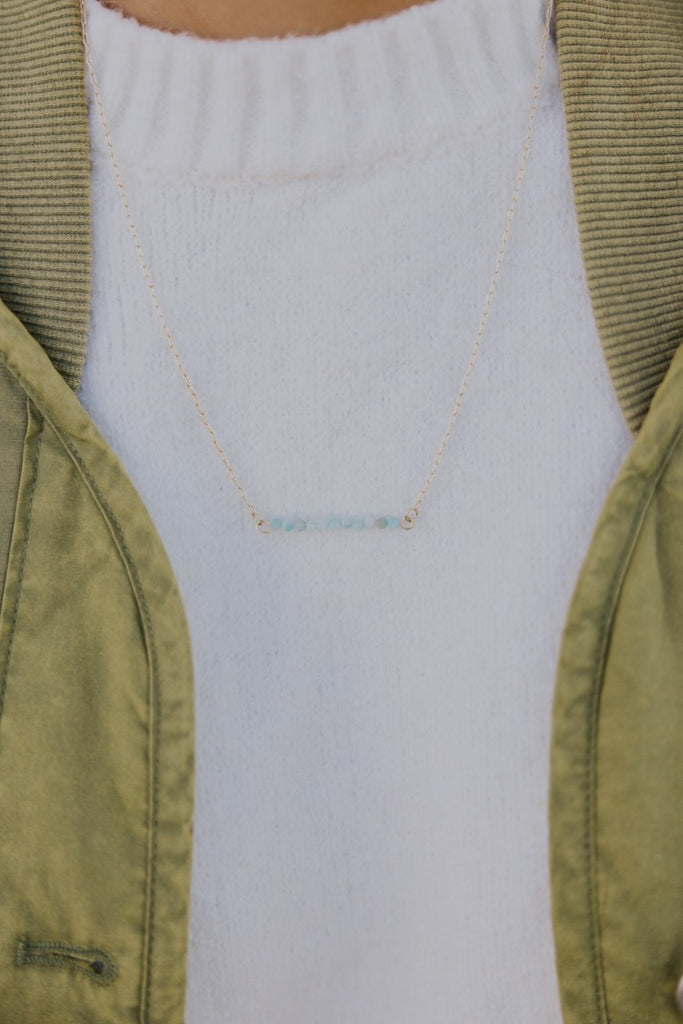 Beaded Bar Necklace | ROOLEE