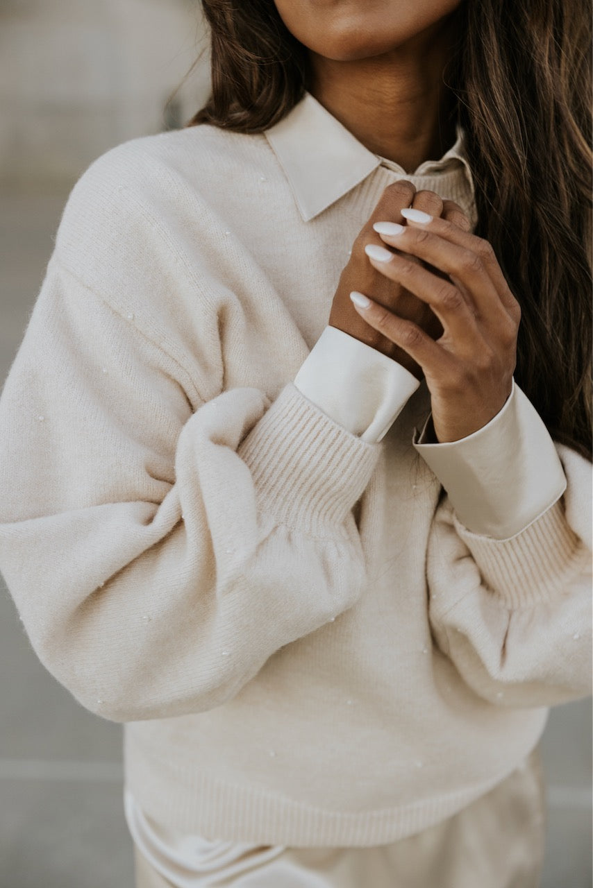 Pearl Beaded Women's Sweaters | ROOLEE