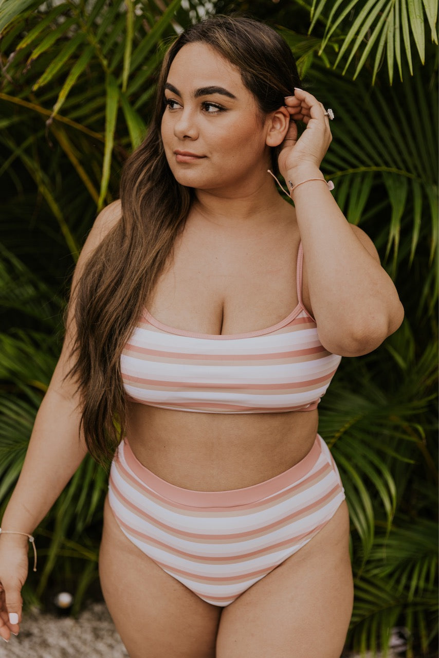 Women's Striped Bikini Top | ROOLEE