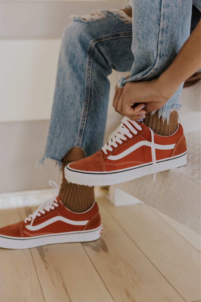 Orange Lace Up Vans | ROOLEE