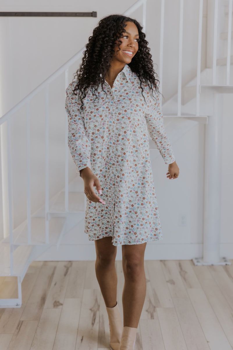 Women's Floral Shirt Dresses - Above Knee Shirt Dresses | ROOLEE