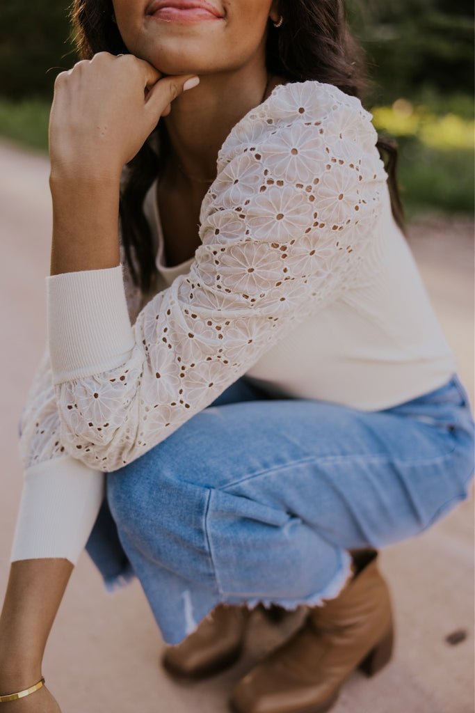 Eyelet Lace Blouse | ROOLEE