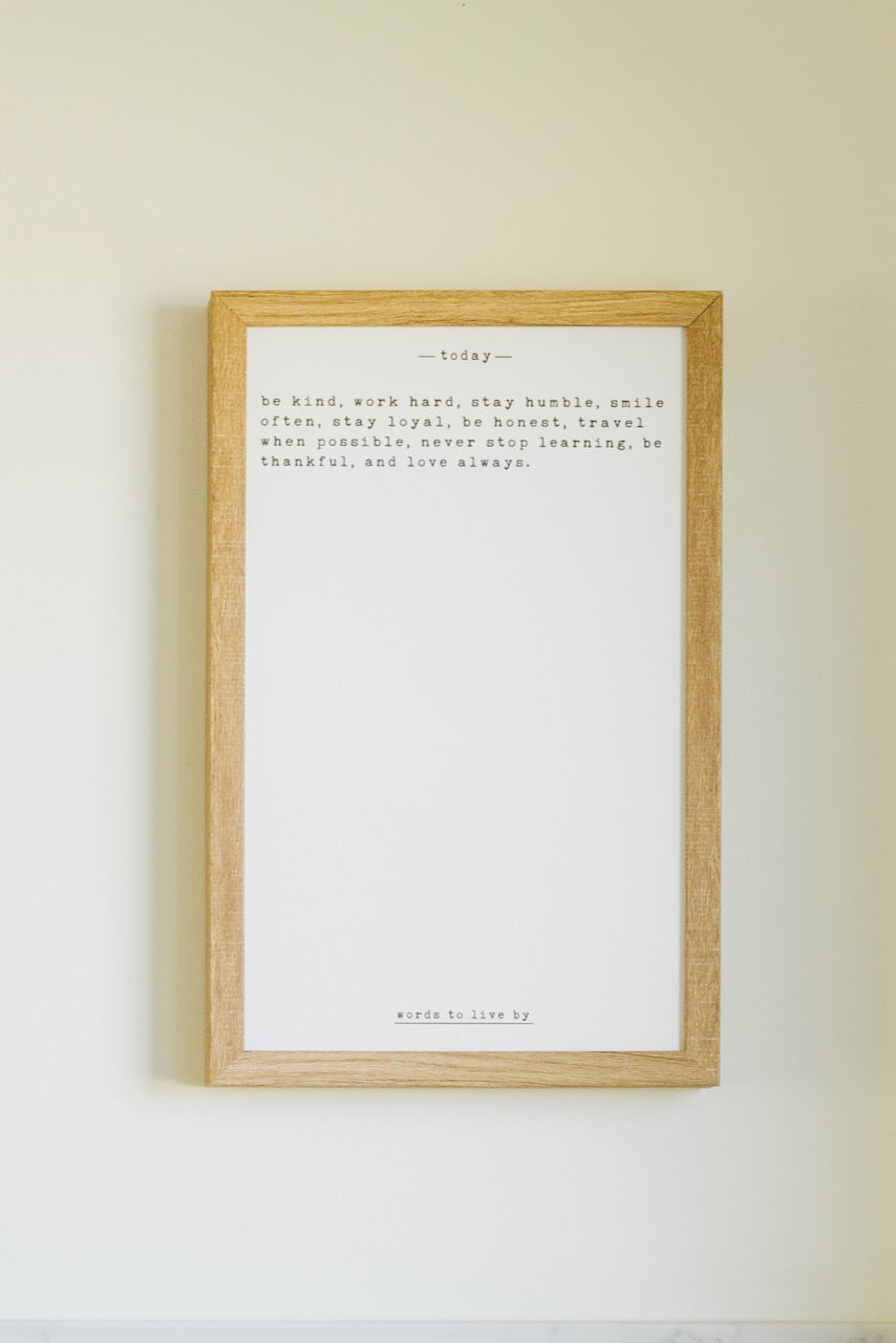 Words To Live By Wall Art | ROOLEE Home