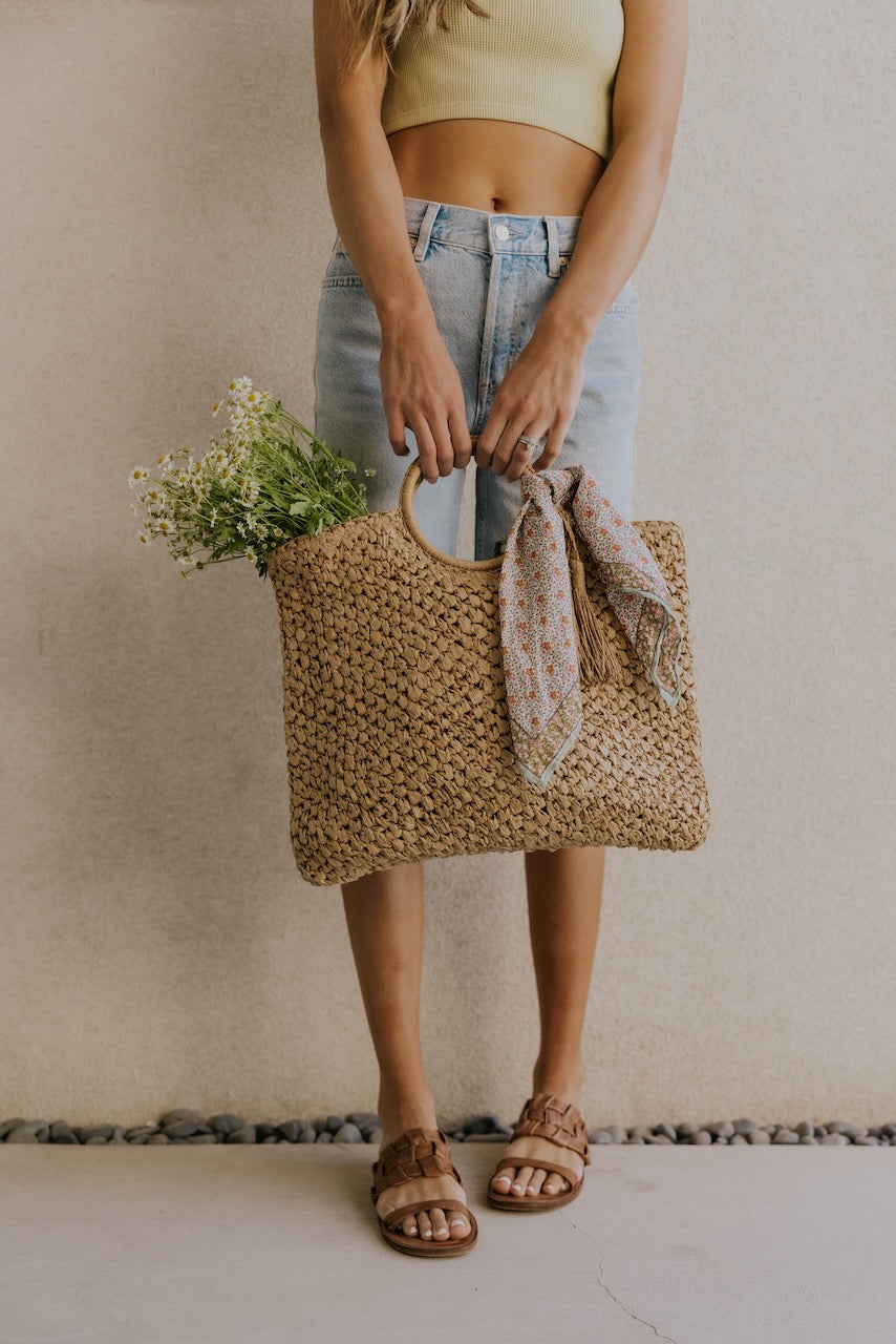 Roolee Sandy Toes Woven Tote Bag