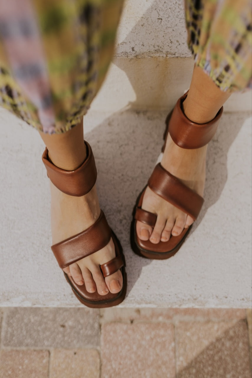 Brown Leather Sandals | ROOLEE
