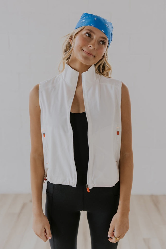 Sporty White Vest | ROOLEE