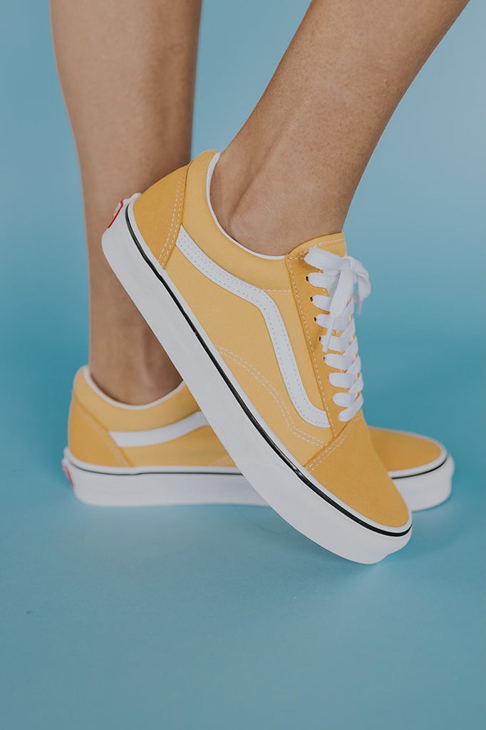 Womens yellow old skool vans Clearance