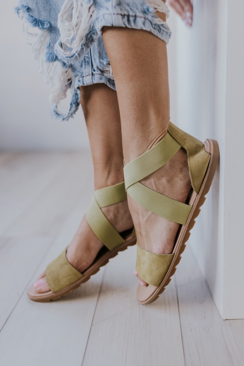 Cute Green Strappy Sandals | ROOLEE