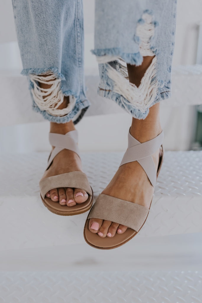 Taupe Strappy Sandals Women | ROOLEE
