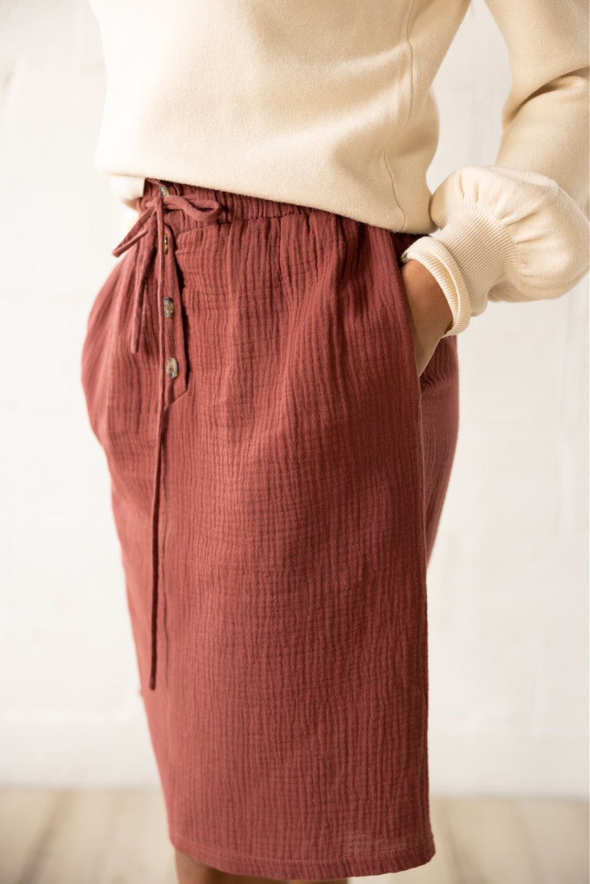 Brown Skirts For Women | ROOLEE