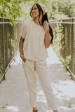 Ivory Cotton Bottoms For Women | ROOLEE