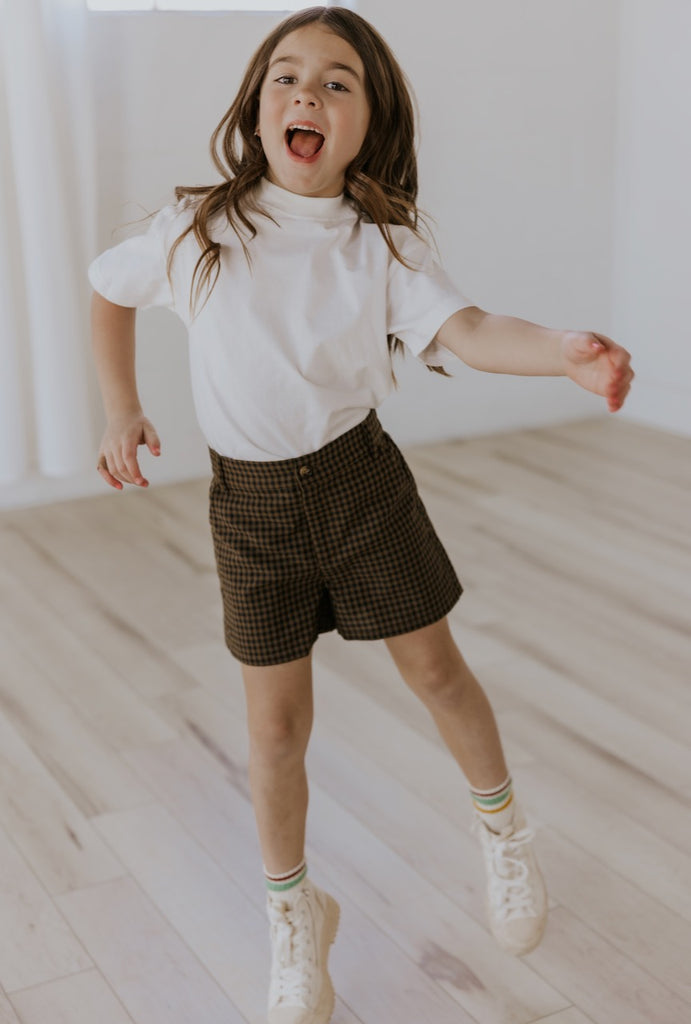 Gingham Shorts For Girls | ROOLEE Kids