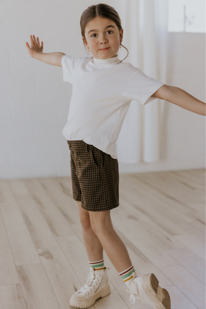 Black And Brown Kids Shorts | ROOLEE