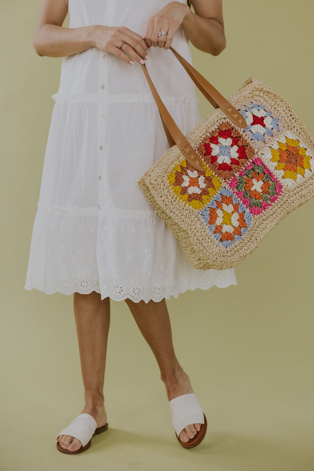 Granny Square Woven Tote | ROOLEE