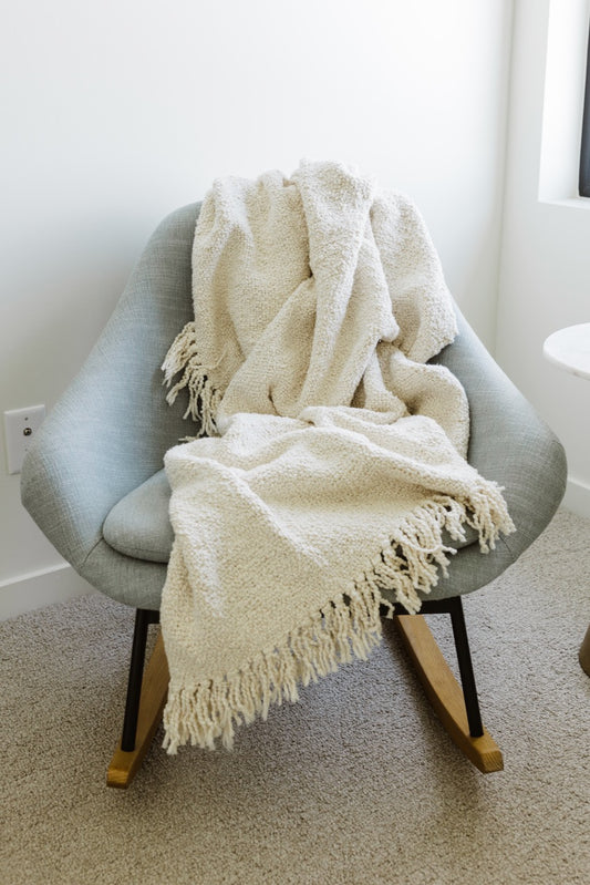 Step Back Fringe Throw Blanket