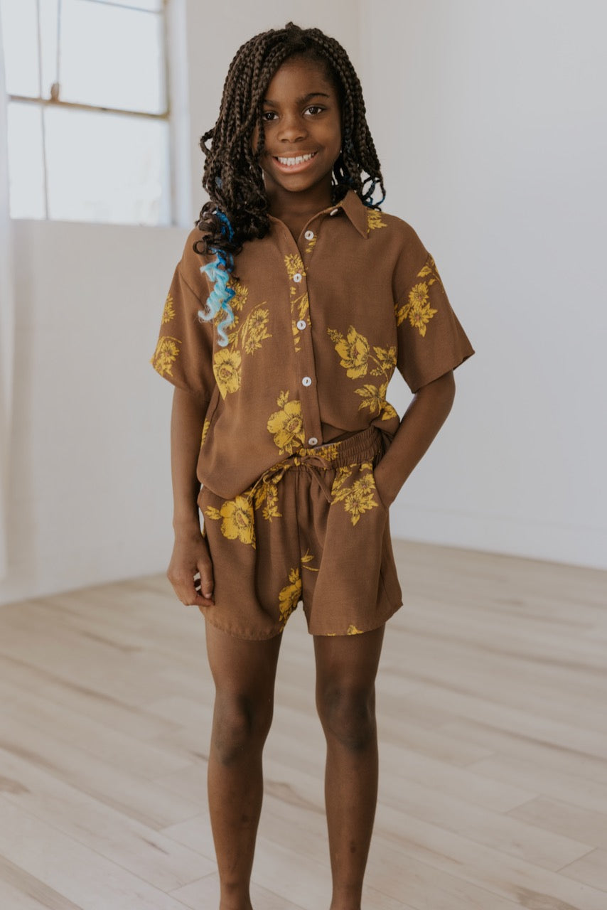 Tie Waist Shorts For Girls | ROOLEE Kids