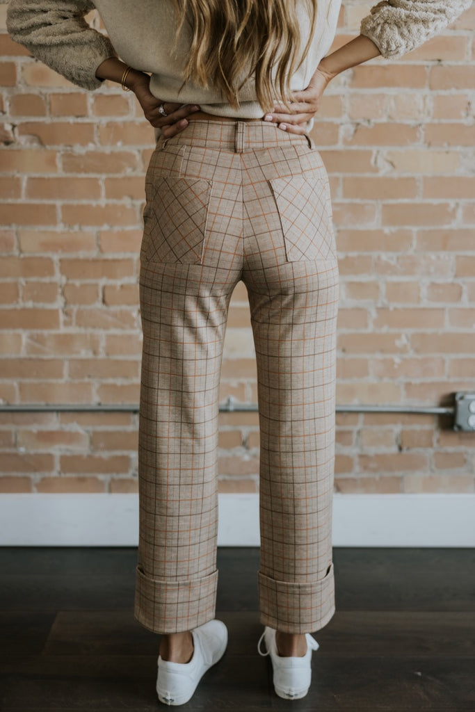 High Waisted Plaid Trousers | ROOLEE