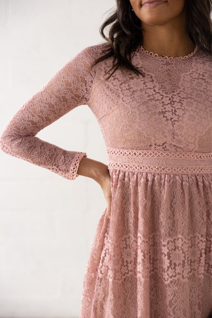 The Arista Lace Midi Dress