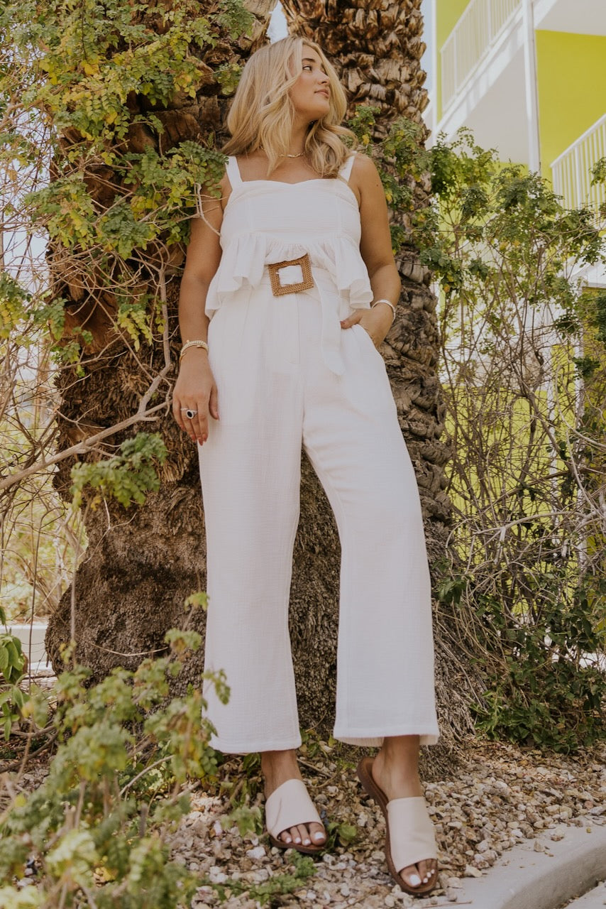 Cute White Pants Set | ROOLEE