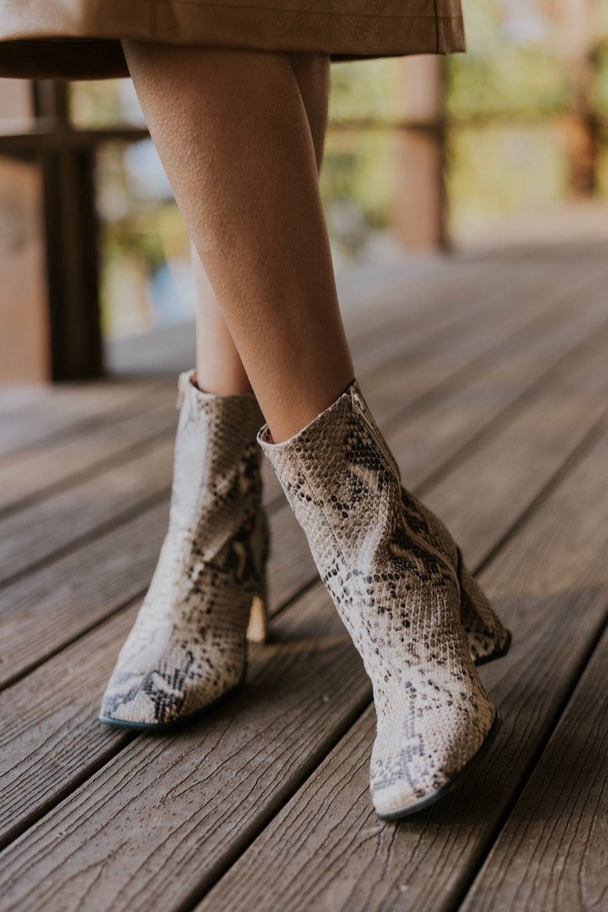 Women's Snake Print Boots | ROOLEE