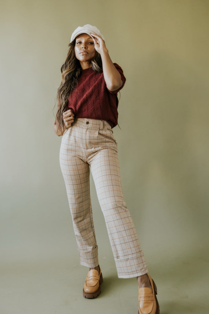 Women's Plaid Trousers | ROOLEE