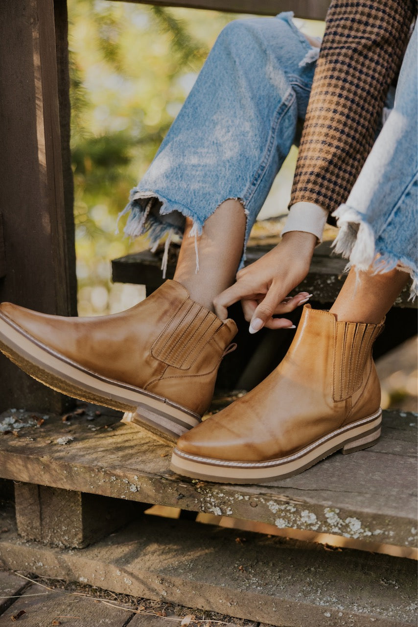 Leather Ankle Booties Spring Footwear for Women ROOLEE