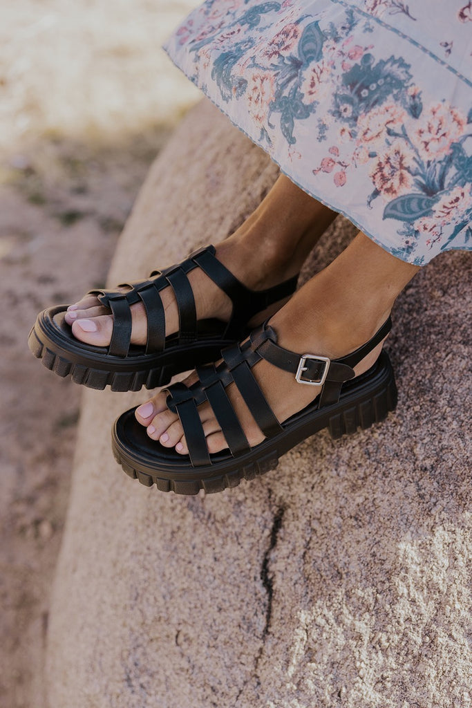 Black Summer Sandals | ROOLEE