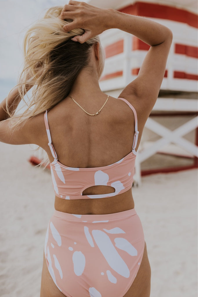 Pink Coverage Swimsuit | ROOLEE