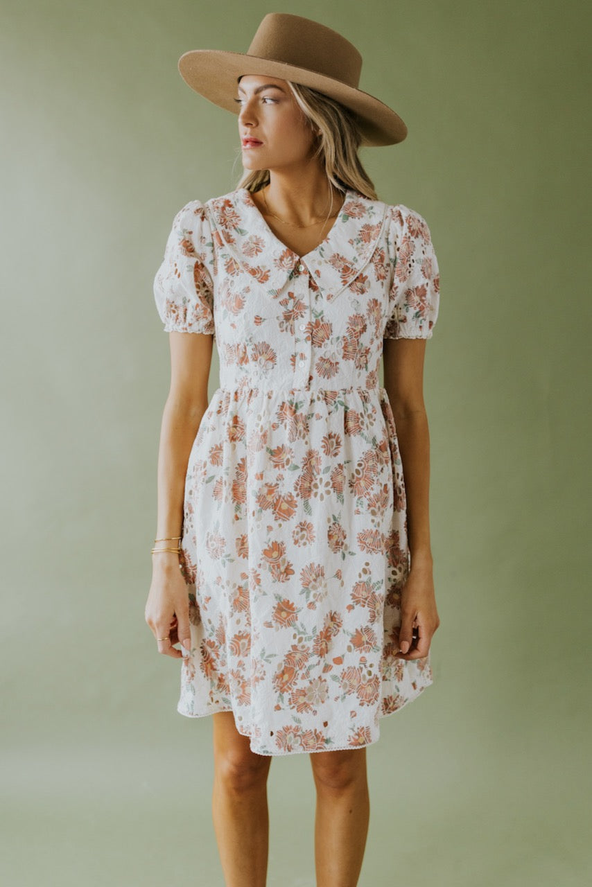 Puffed Sleeves Floral Dress | ROOLEE
