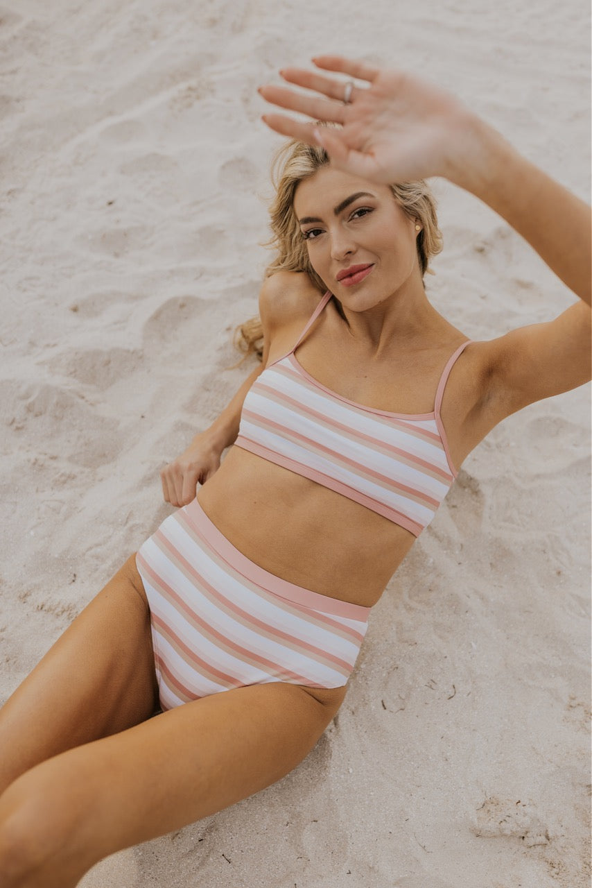 Modest Striped Bikini Bottoms | ROOLEE