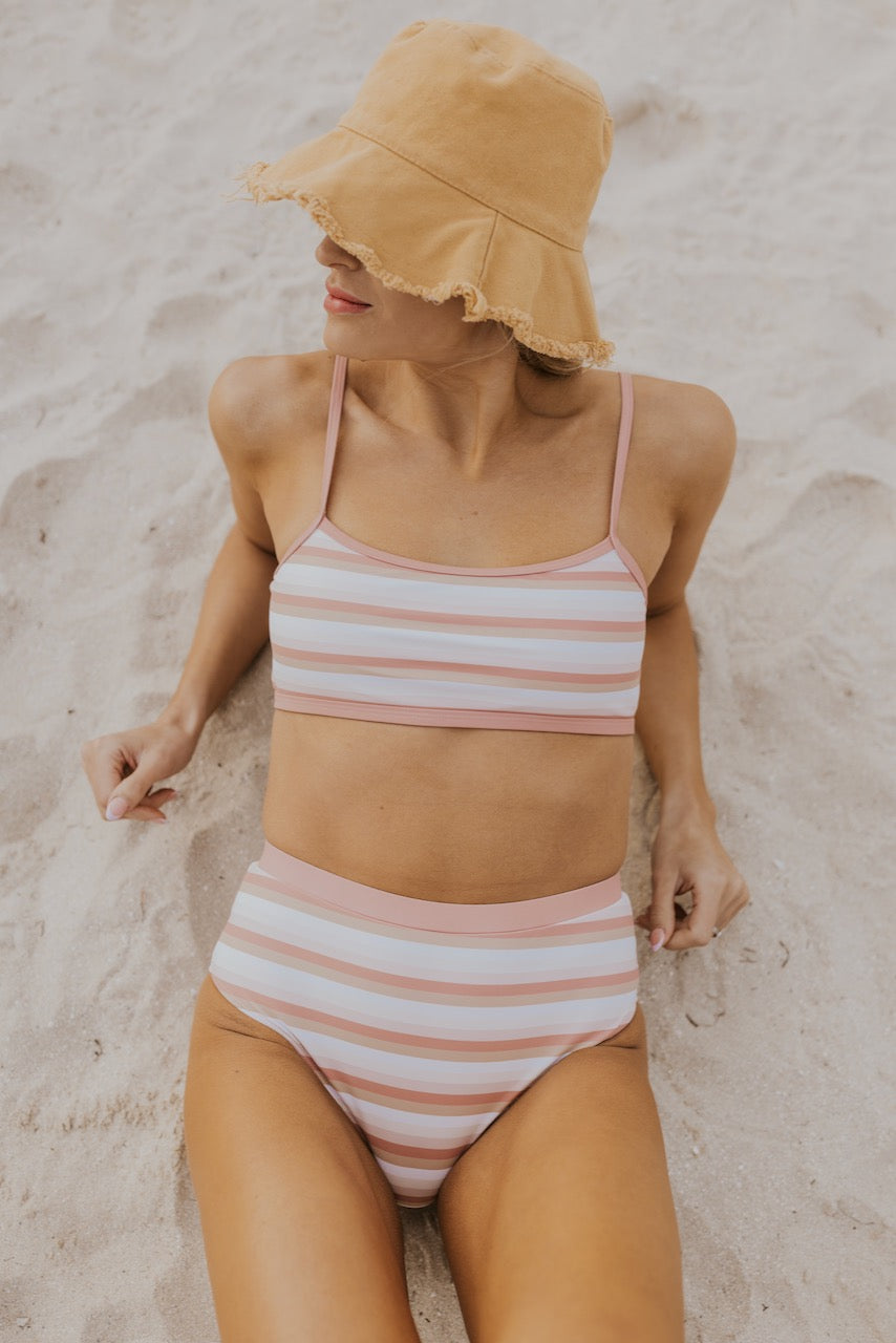 Pink Striped Two Piece Suit | ROOLEE