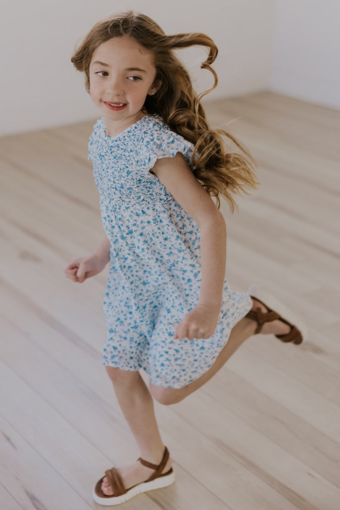 Dainty Blue Floral Dress | ROOLEE
