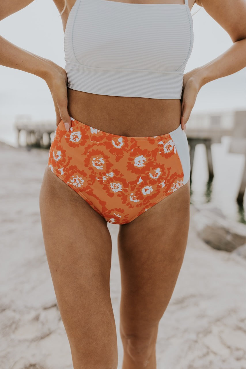 Women's Orange Bikini Bottoms | ROOLEE