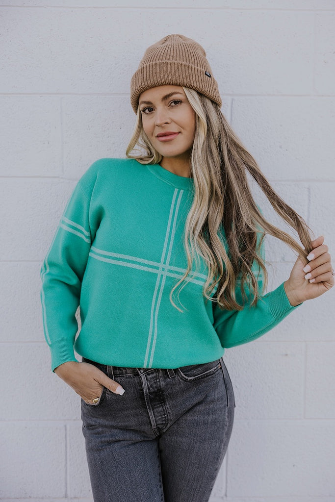 Women's Tuquise Sweaters | ROOLEE