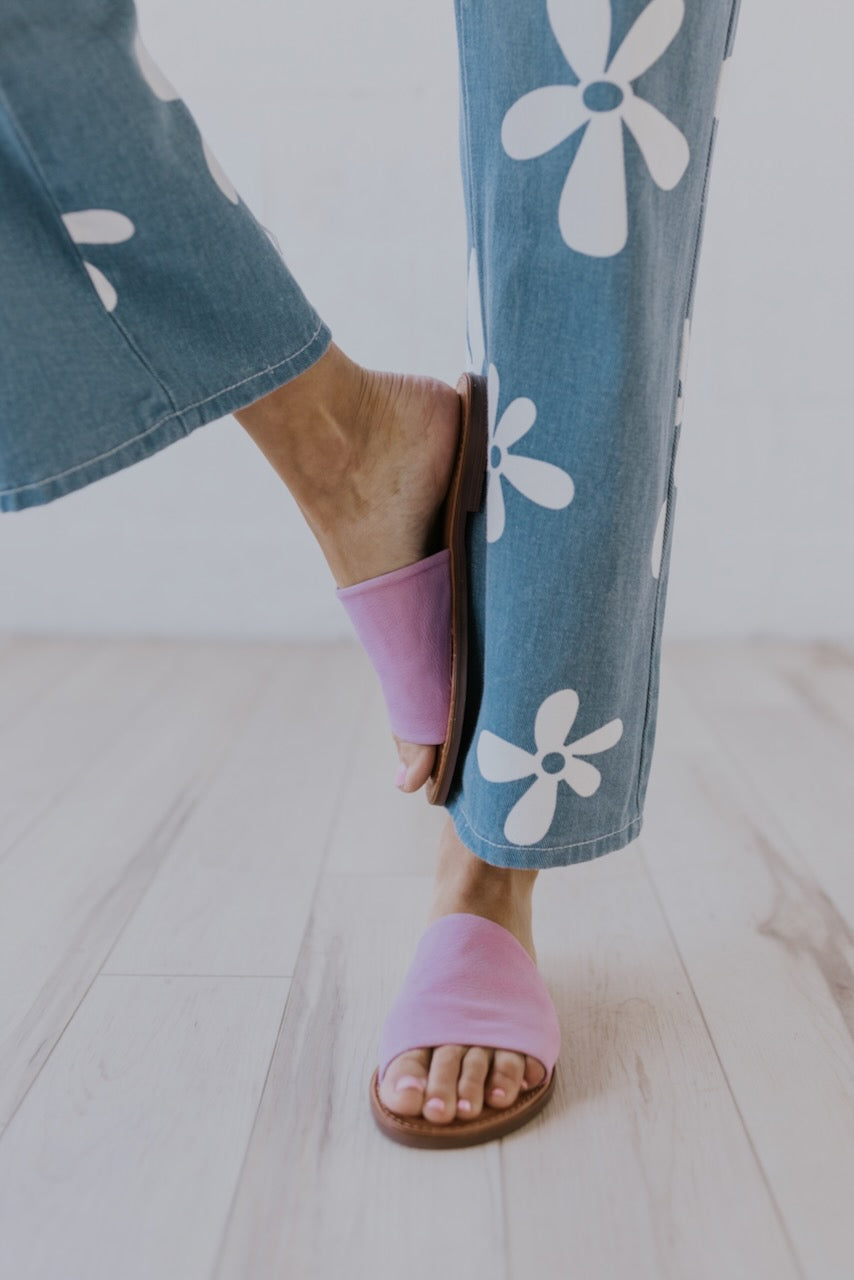 Pink Leather Sandals | ROOLEE