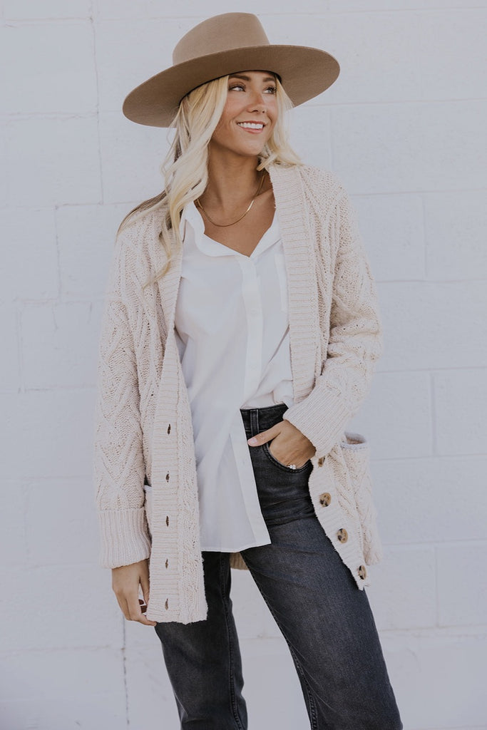 Chunky Knit Cardigan | ROOLEE