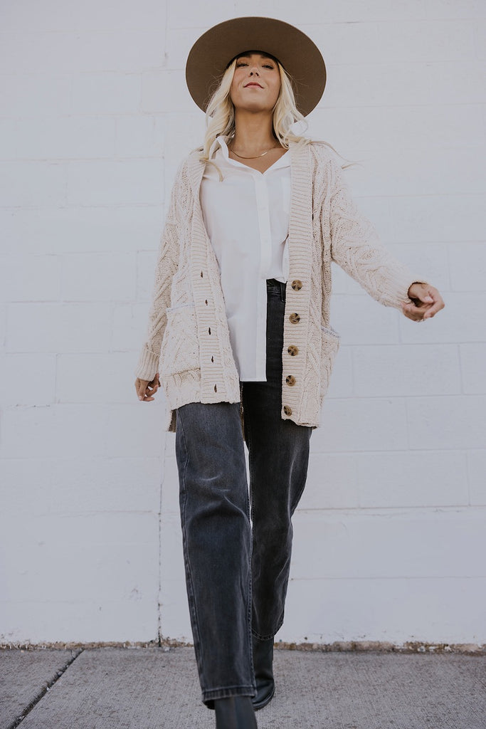 Cable Knit Cardigan | ROOLEE