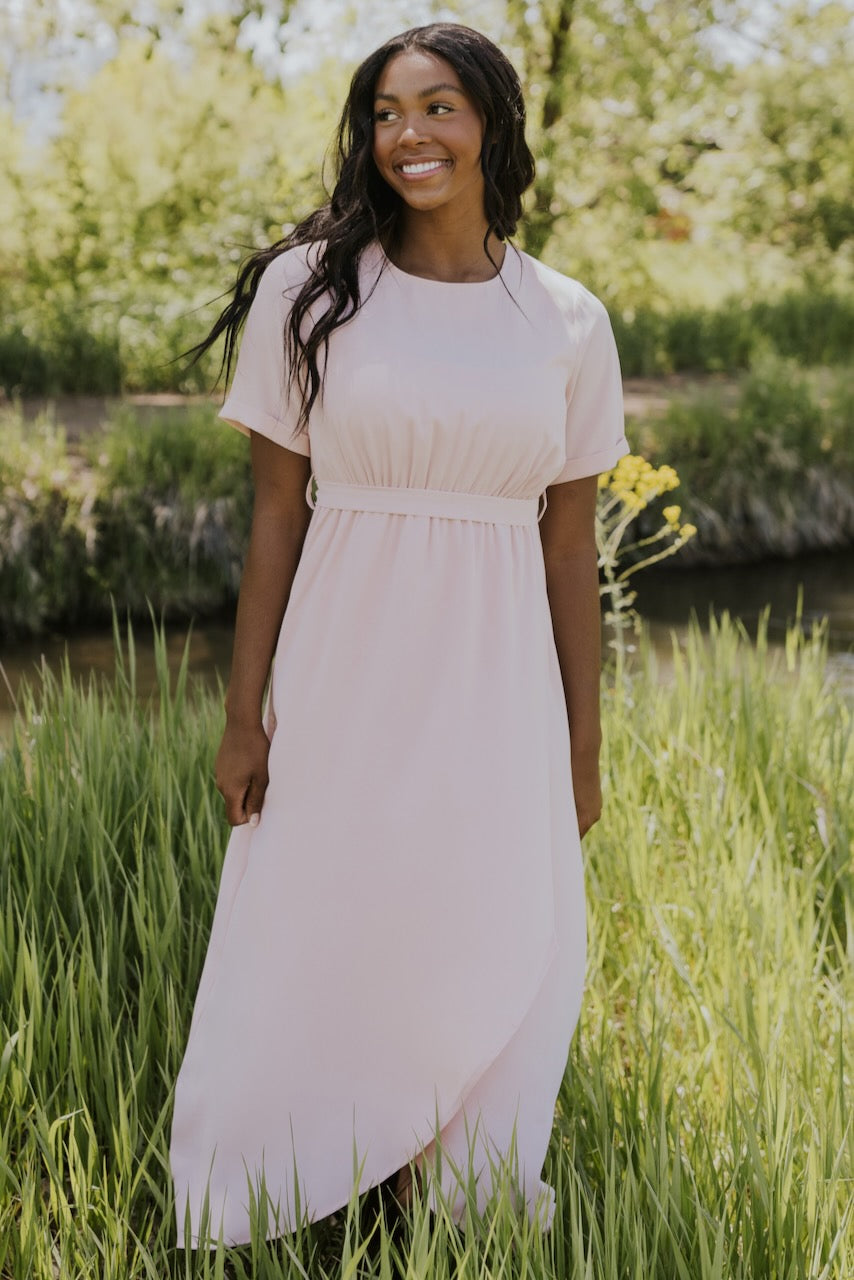 Modest Wrap Maxi Dress - Simple Bridesmaid Dress | ROOLEE