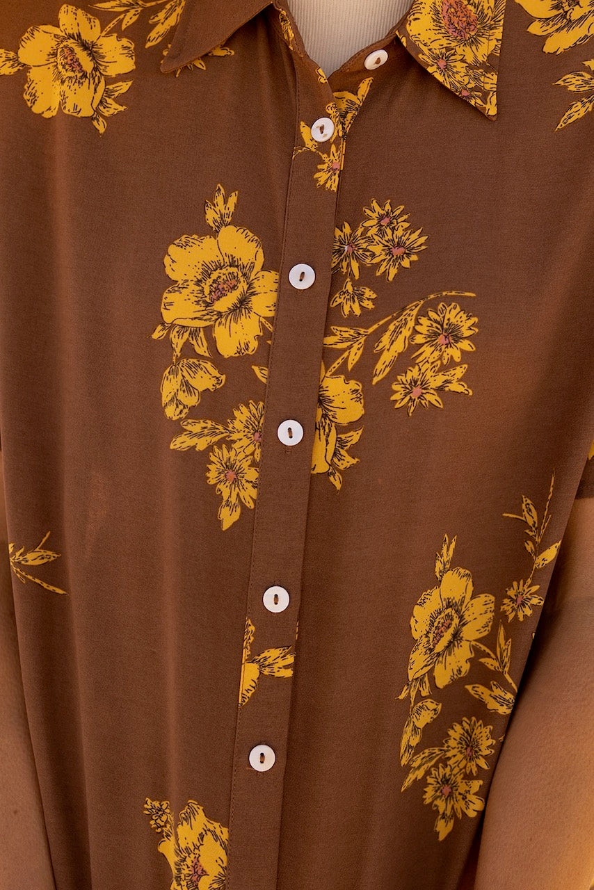 Women's Yellow And Brown Tops | ROOLEE