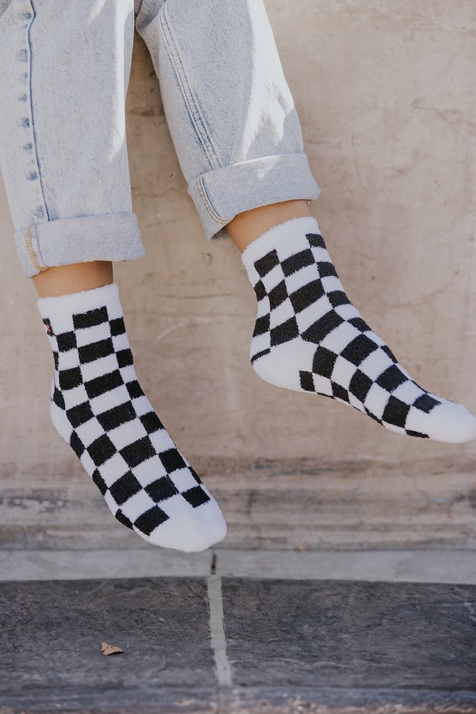 Checkerboard Crew Socks | ROOLEE