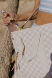 Rylee + Cru Shell Checker Cooler Tote
