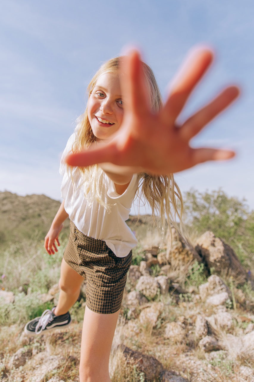 Gingham Shorts For Kids | ROOLEE Kids