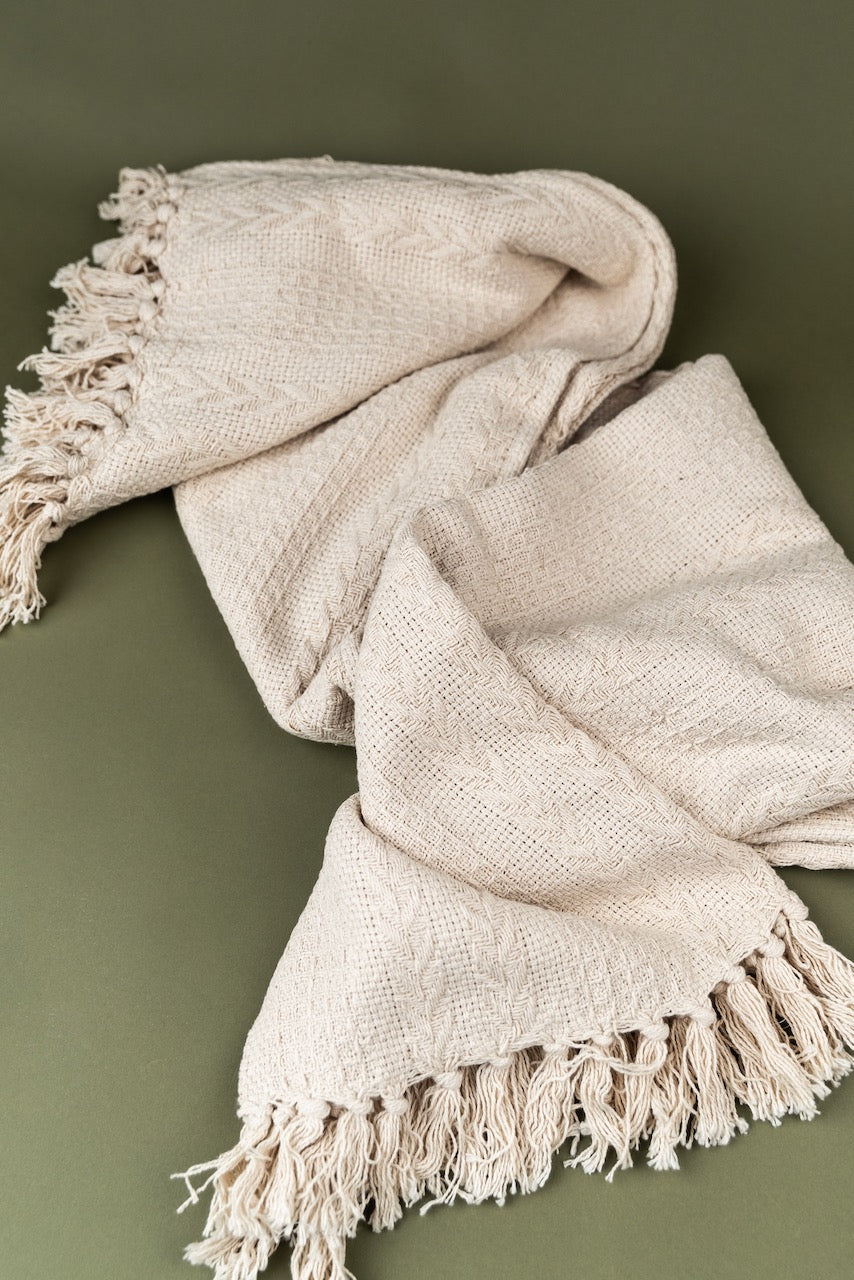 Throw Blanket with Fringe | ROOLEE