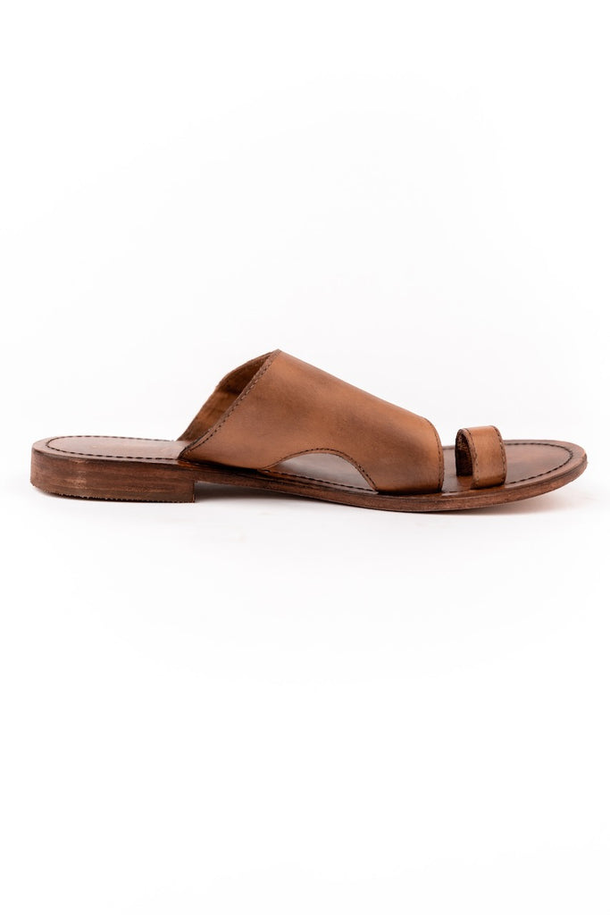Washed Leather Slide - Free People sandals | ROOLEE