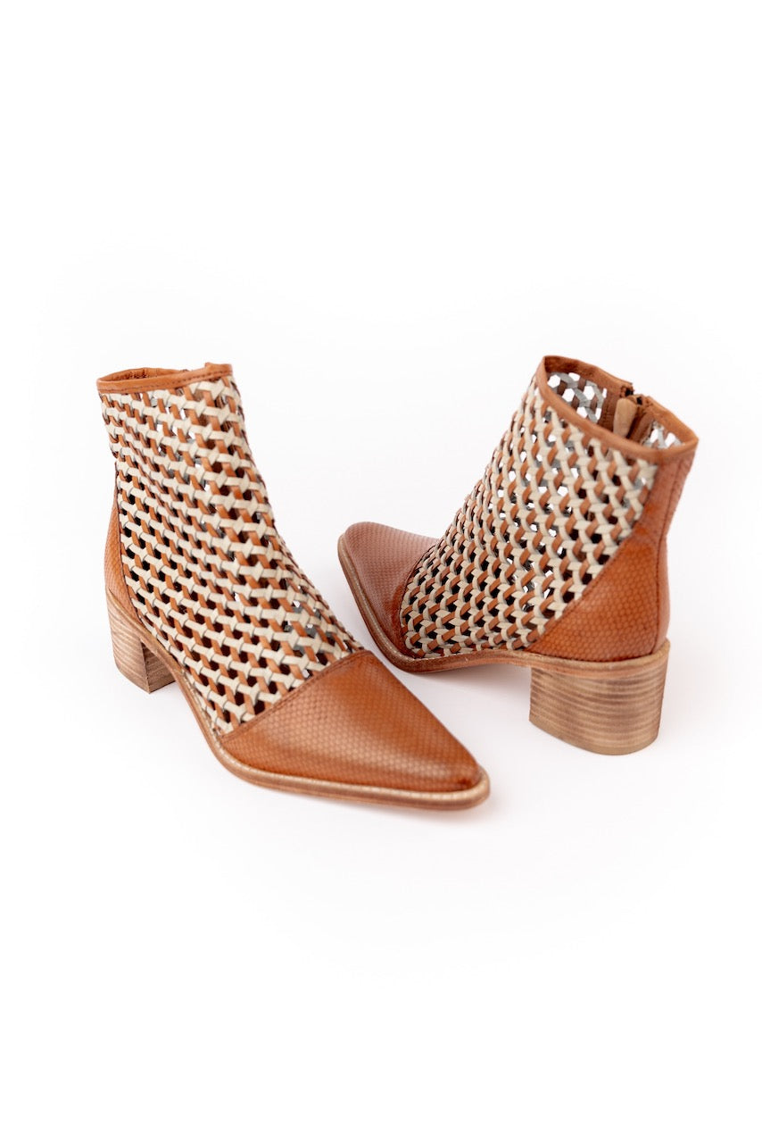 Opening Night Woven Ankle Boot