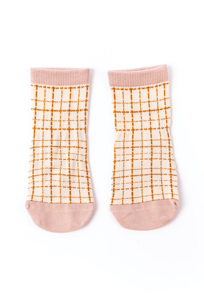 Kids Printed Plaid Socks | ROOLEE