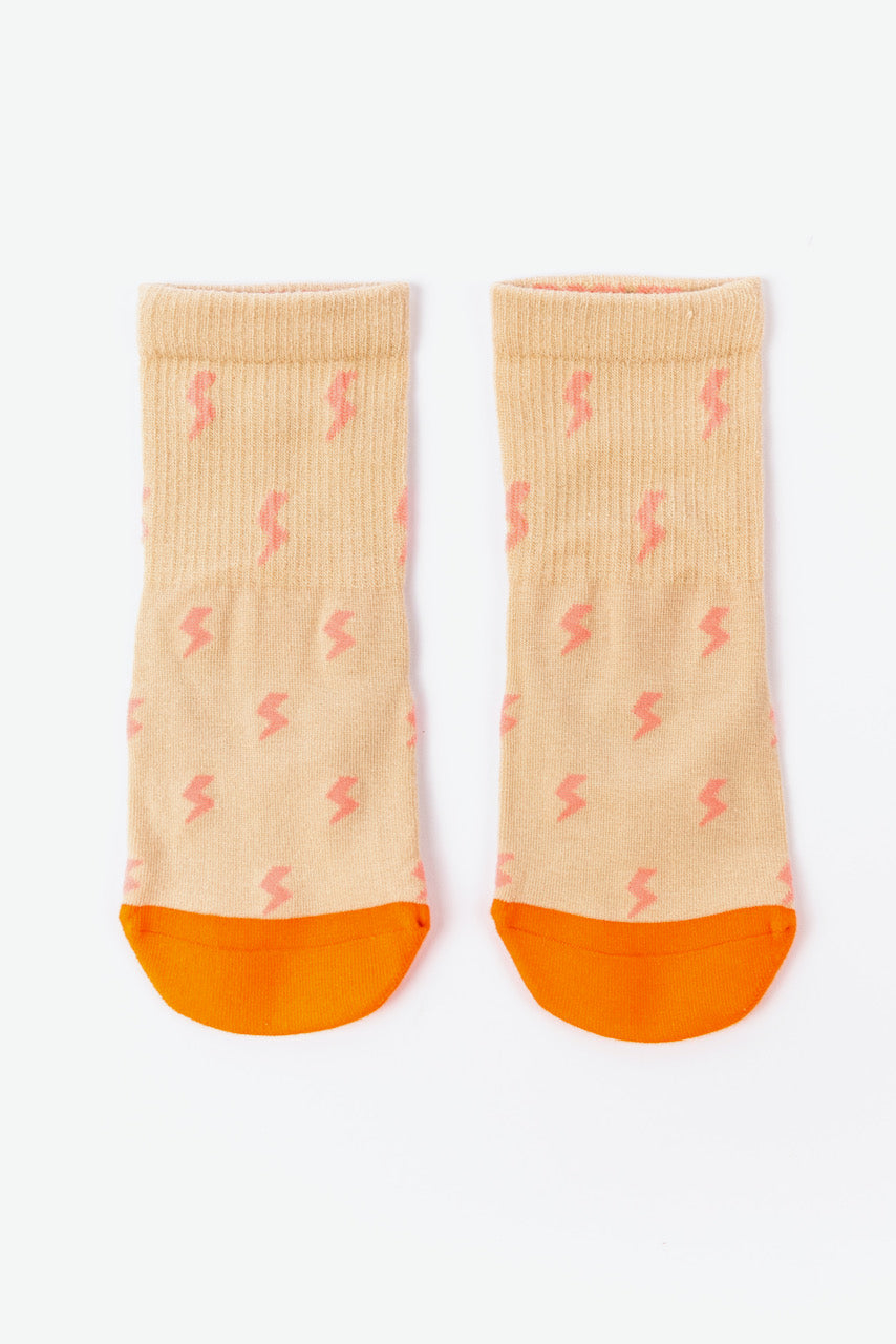 Orange Toe Tip Socks for Kids | ROOLEE