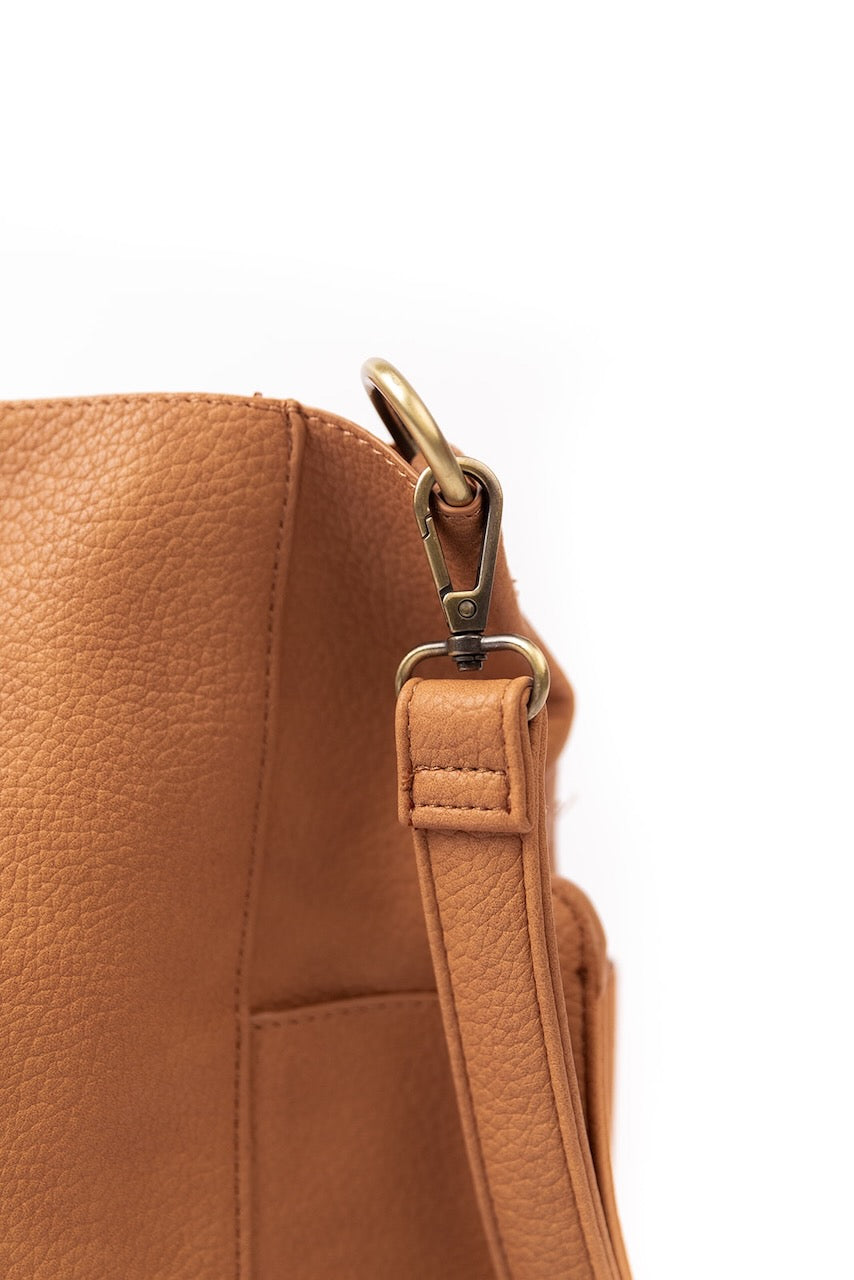 LYKKE Lyra Vegan Leather Project Bag - Camel, Grey & Maroon – The Needle  Store