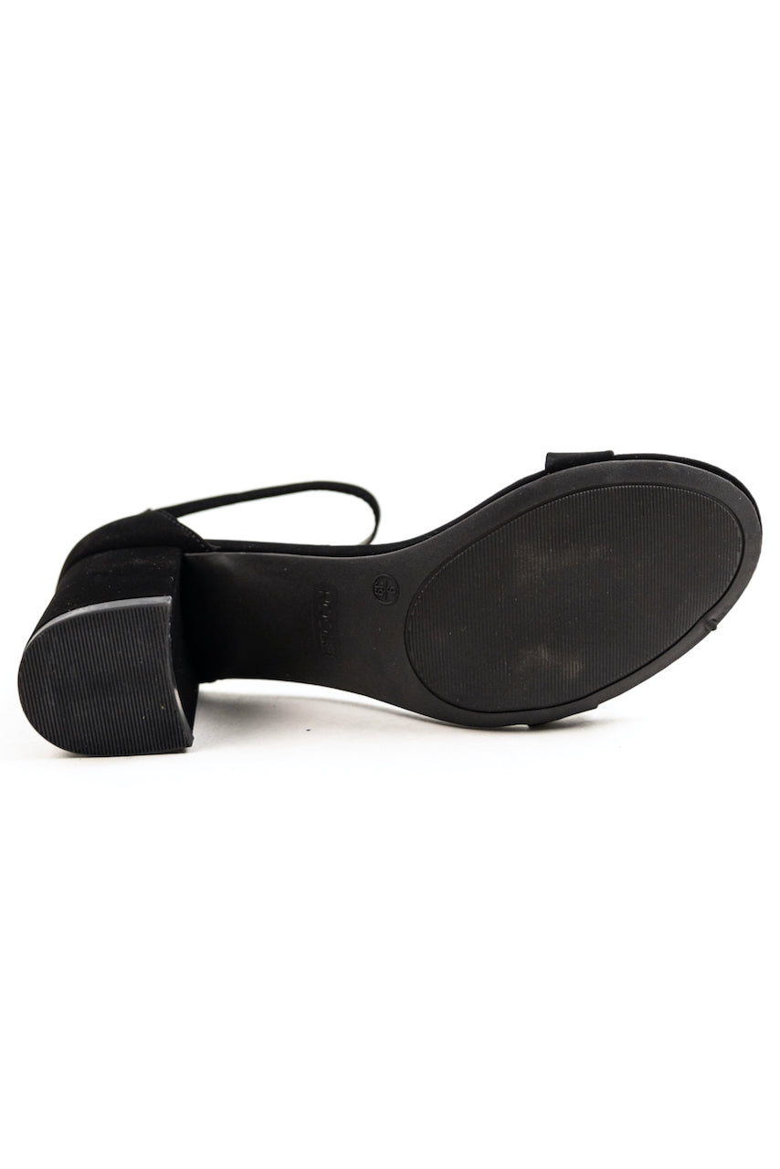 Buy Black Plain Solid Bow Strap Heels by Naintara Bajaj Online at Aza  Fashions.