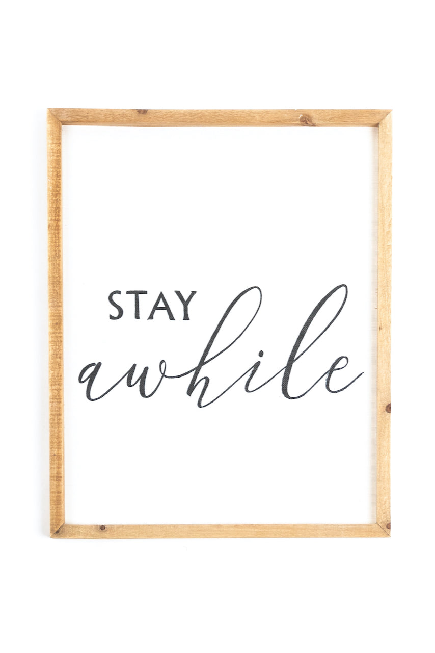 Stay Awhile Wall Decor